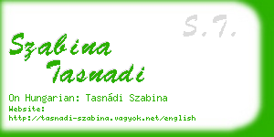 szabina tasnadi business card