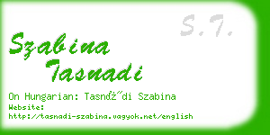 szabina tasnadi business card